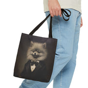 Elegant Pomeranian Gentleman Tote Bag – Stylish & Eco-Friendly Canvas Bag