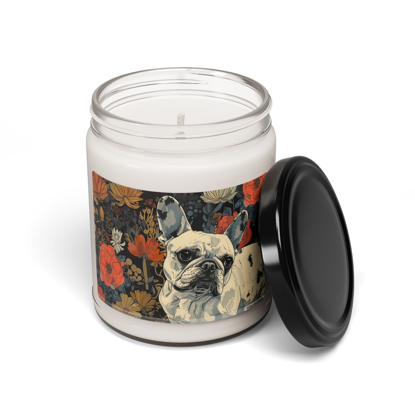 Frenchie Floral Elegance Candle – Pet Lover Gift