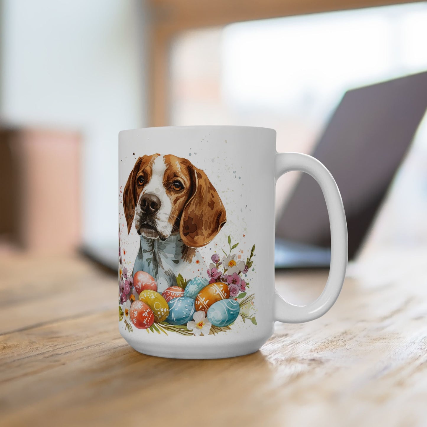 Beagle Easter Celebration Coffee Mug - Cute Spring Dog Lover Gift