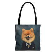 Pompous Pomeranian Tote Bag, Eco-Friendly Canvas for Pet Lovers