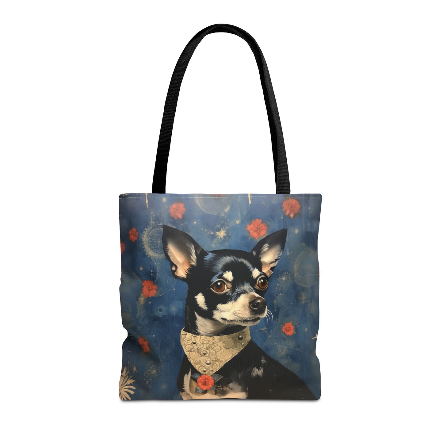 Chihuahua Galaxy Bloom Tote Bag, Artistic Eco-Friendly Market Bag for Dog Lovers