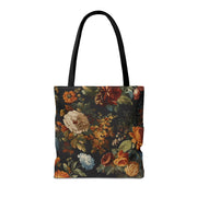 Elegant Autumn Floral Tote Bag, Eco-Friendly Canvas Shopping Bag