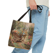 Whimsical Easter Bunny Garden Scene Tote Bag