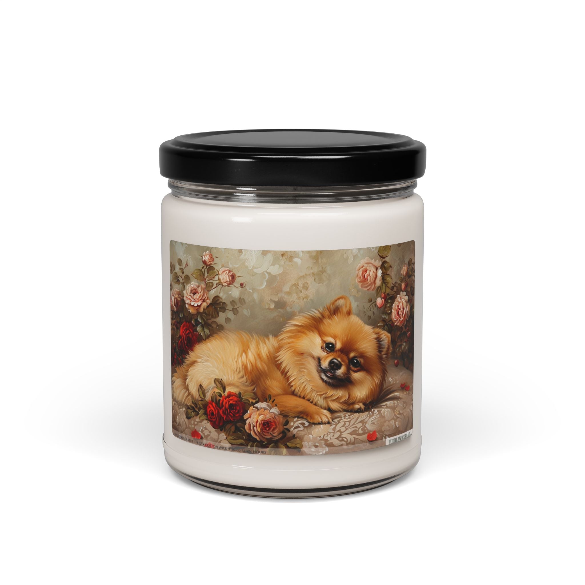 Charming Pomeranian Vintage Soy Candle – Gift for Dog Lovers