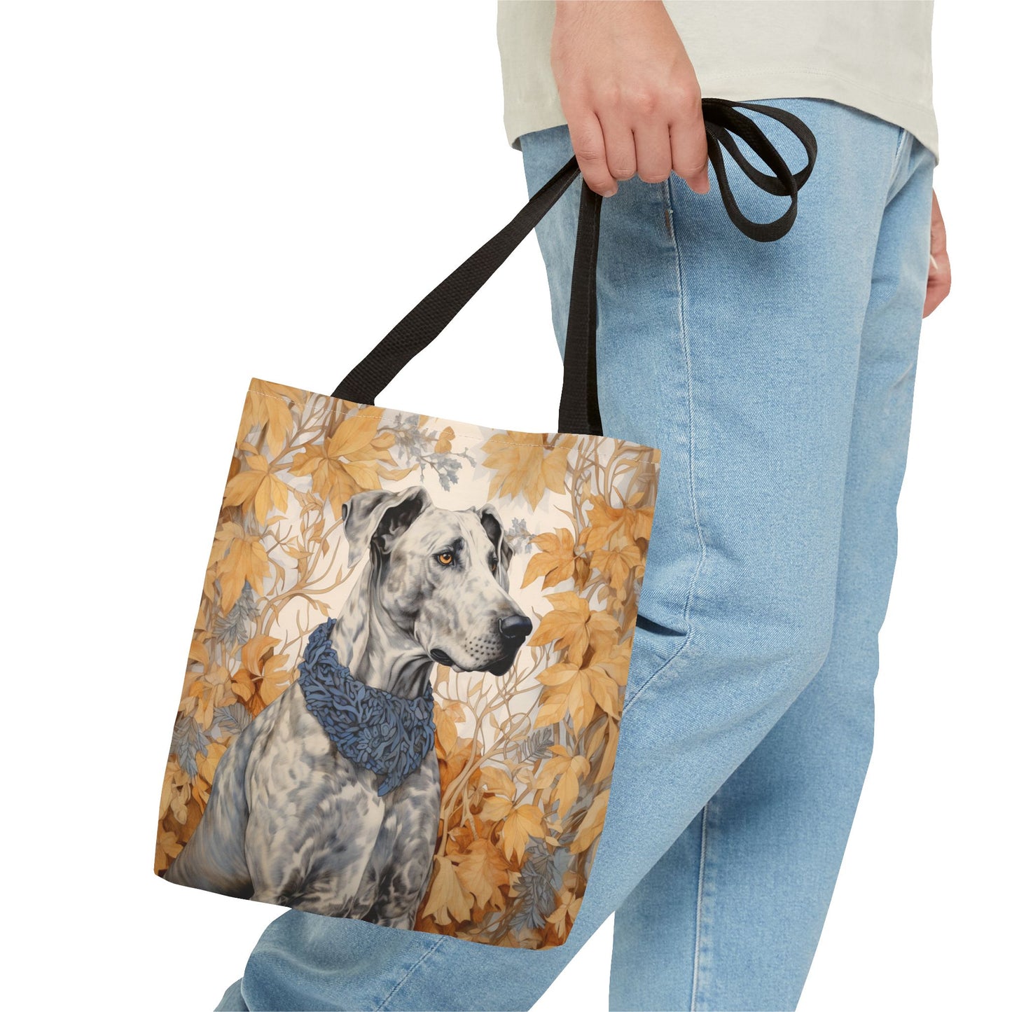 Great Dane Autumn Elegance Tote Bag, Stylish Fall-Inspired Canvas Bag