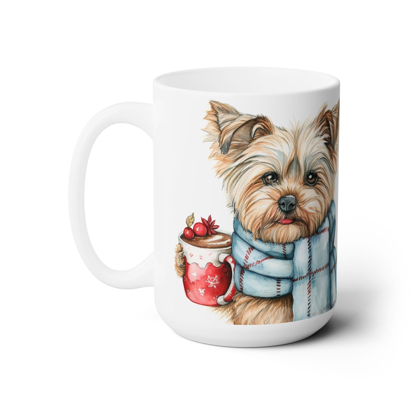 Yorkie Christmas Mug - Adorable Yorkshire Terrier Coffee Cup Gift