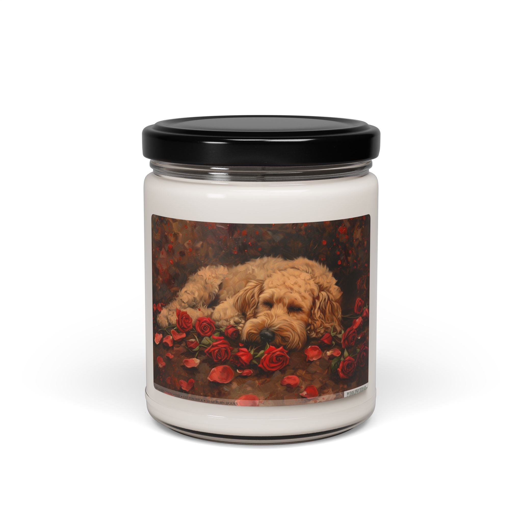 Loving Labradoodle Rose Blossom Candle – Pet Memorial & Gift Idea