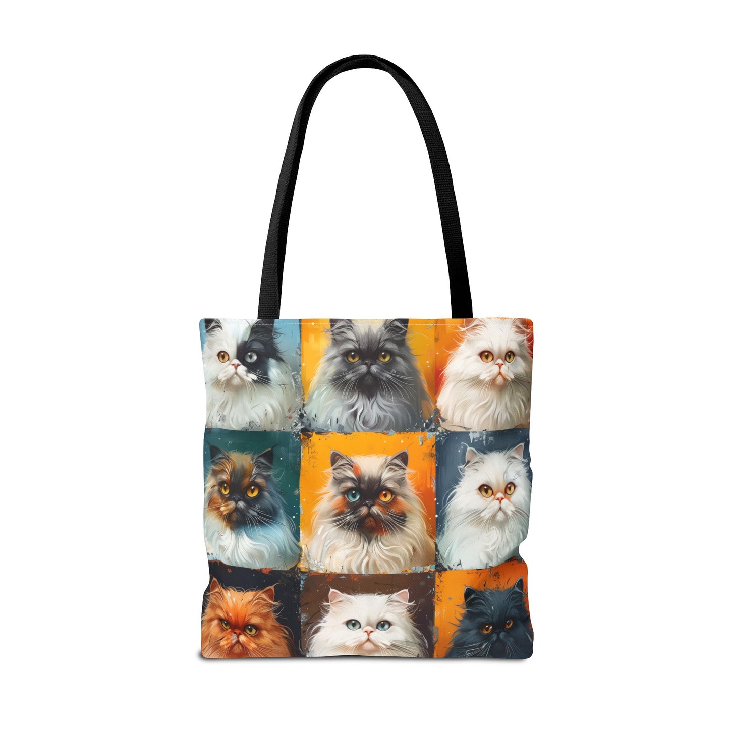 Persian Cat Lover Tote Bag - Colorful Kitty Art Canvas for Cat Enthusiasts