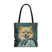 Regal Pomeranian Canvas Tote Bag, Stylish Gift for Dog Lovers