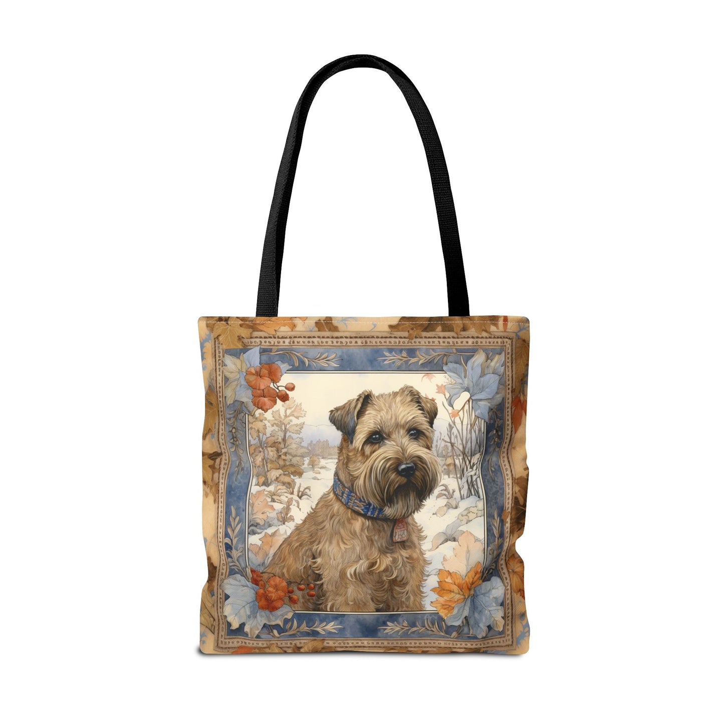 Wheaten Terrier Autumn Canvas Tote Bag, Eco-Friendly Dog Lover Gift