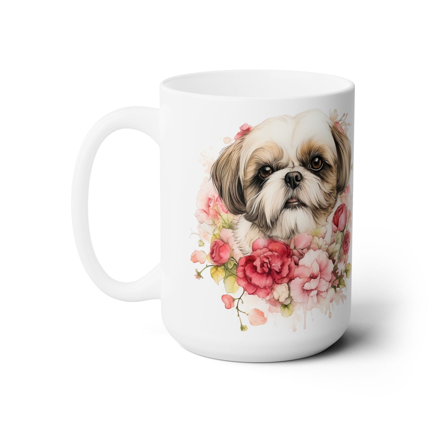 Shih Tzu Dreams Mug – Floral Dog Lover Coffee Cup