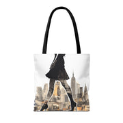 Chic City Skyline Tote Bag with Modern Fashion Silhouette