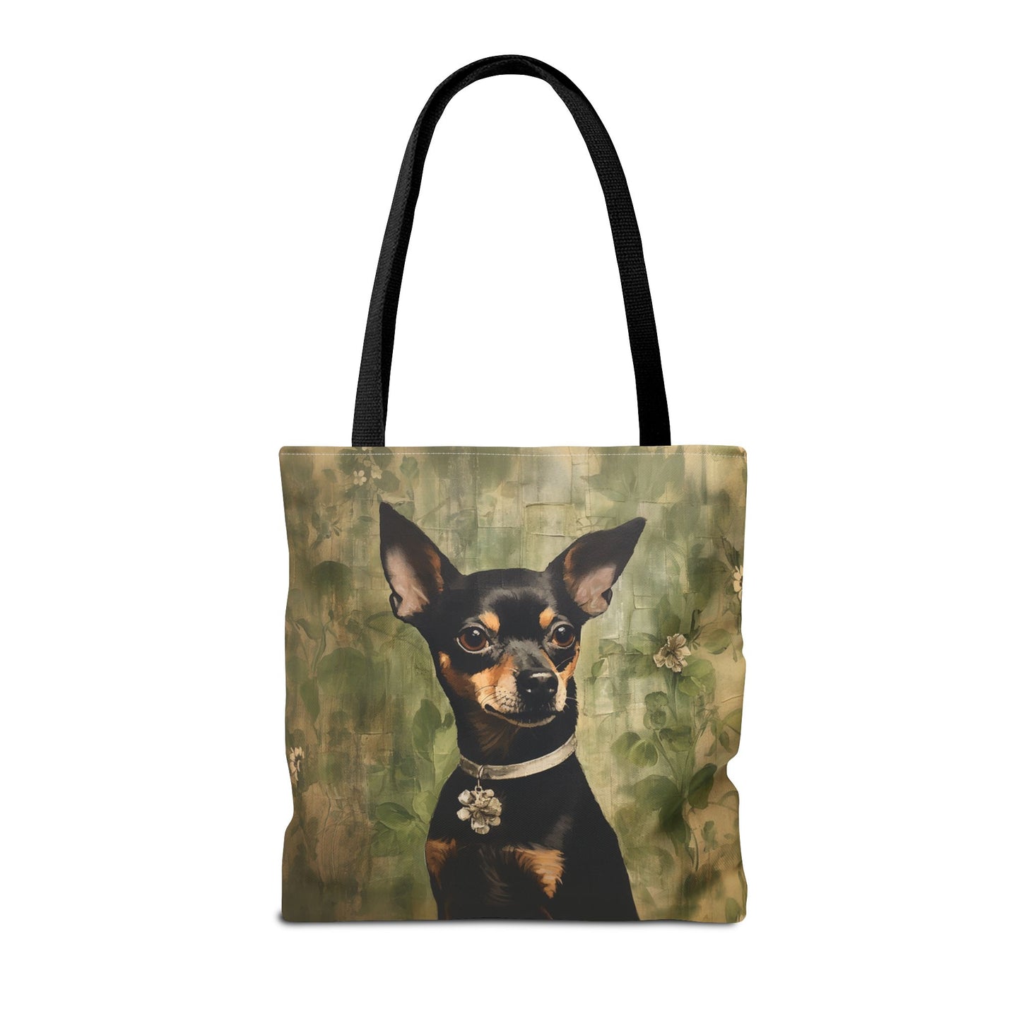 Chic Chihuahua Floral Canvas Tote Bag – Eco-Friendly Gift for Dog Lovers