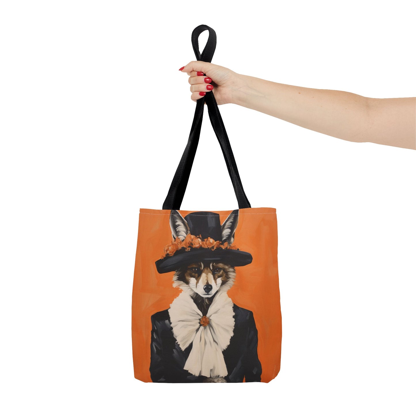 Dapper Fox Canvas Tote Bag - Bold Orange Design for Eco-Friendly Shoppers