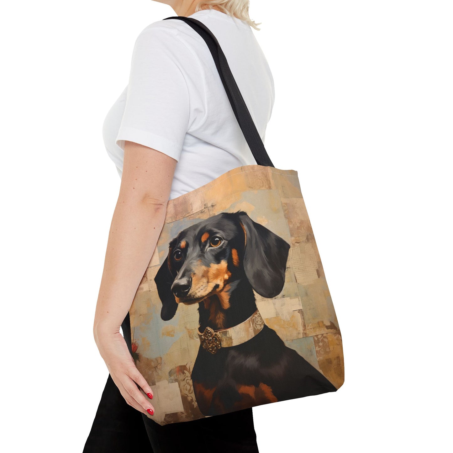 Dashing Dachshund Canvas Tote Bag, Stylish Gift for Dog Lovers