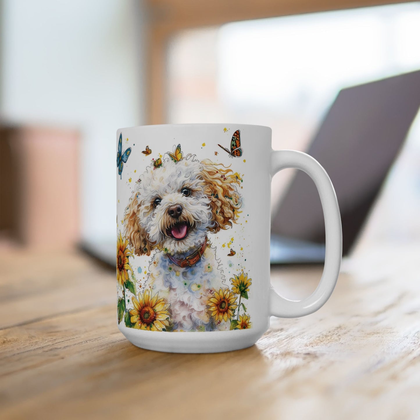 Sunny Poodle Joy Mug – Cute Coffee Cup for Dog Lovers