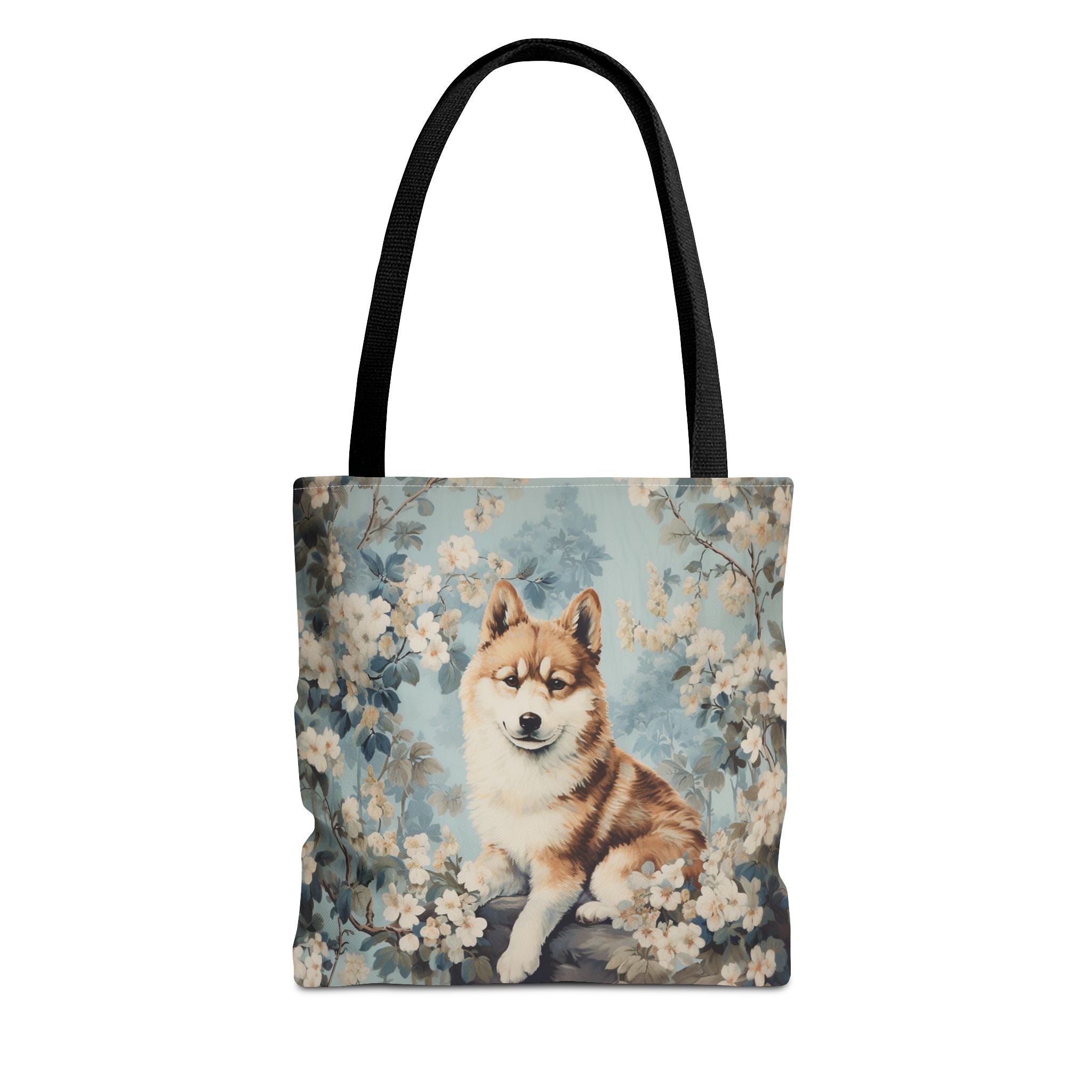 Akita Blossom Tote Bag – Floral Charm, Eco-Friendly Canvas