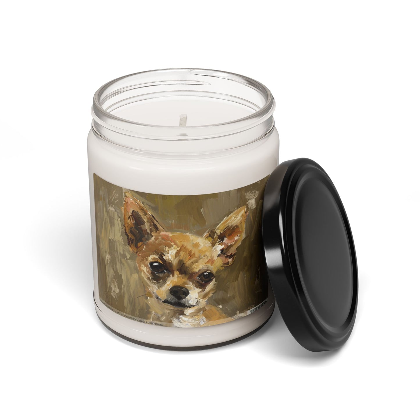 Charming Chihuahua Candle – Artistic Pet Lover Gift Soy Wax Jar