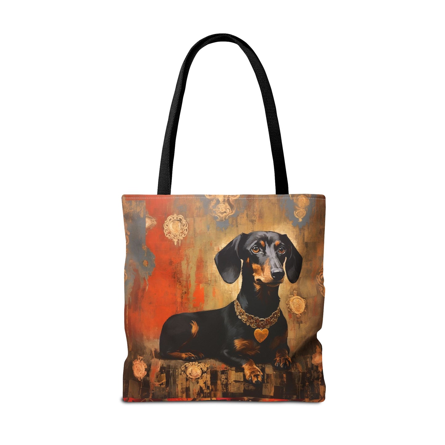 Dachshund Elegance Tote Bag, Artistic Pet Lover’s Gift Canvas