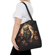 Elegant Woodland Owl Tote Bag with Vintage Floral Art