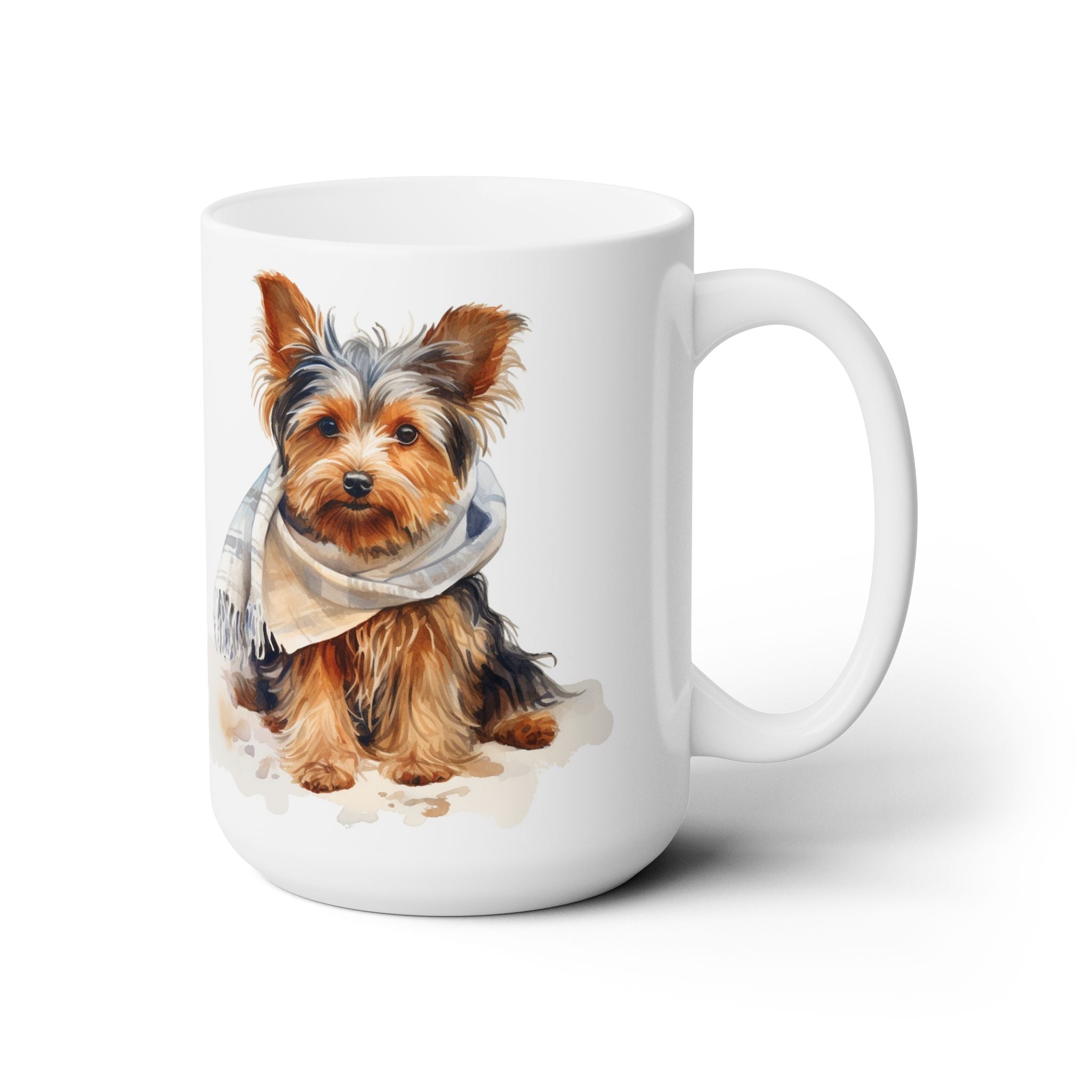 Yorkie Lover's Cozy Mug – Yorkshire Terrier in Scarf, Dog Mom Gift