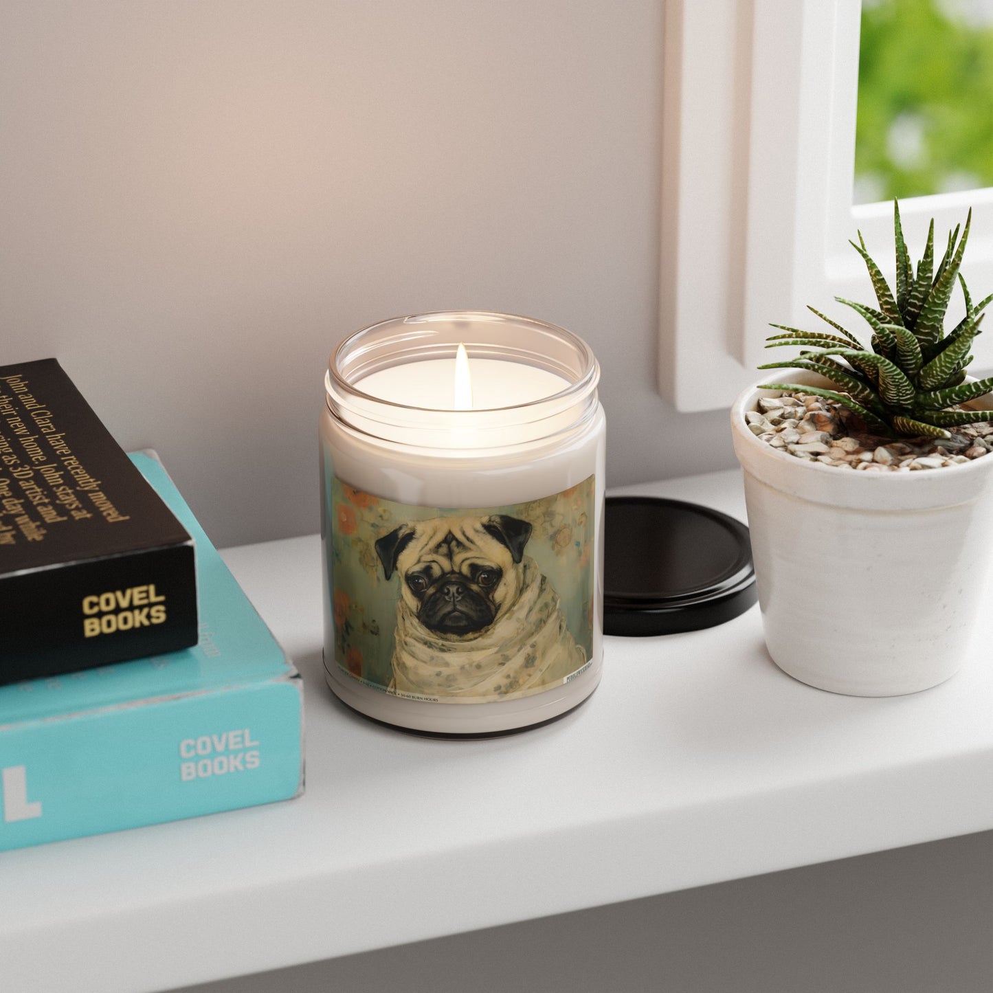 Pug Portrait Scented Candle – Pet Lover Gift & Memorial Keepsake