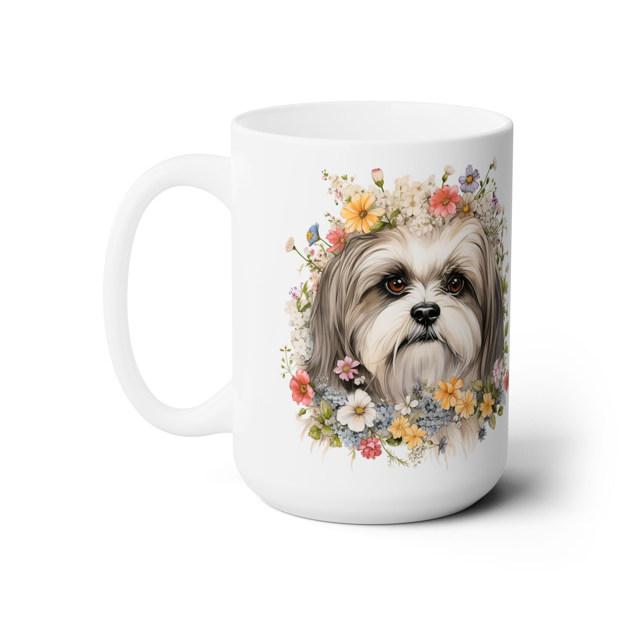 Shih Tzu Floral Coffee Mug – Cute Gift for Dog Lovers