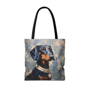 Dachshund Elegance Tote Bag, Eco-Friendly Canvas Gift for Dog Lovers