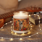 Whimsical Whippet Candle – Vintage Rose Soy Wax Gift