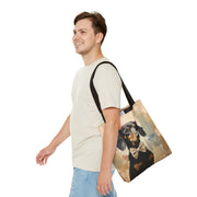 Dashing Dachshund Tote Bag with Bow Tie Design, Perfect for Dog Lovers