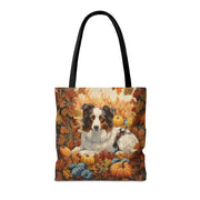 Australian Shepherd Autumn Harvest Tote Bag, Eco-Friendly Thanksgiving Gift