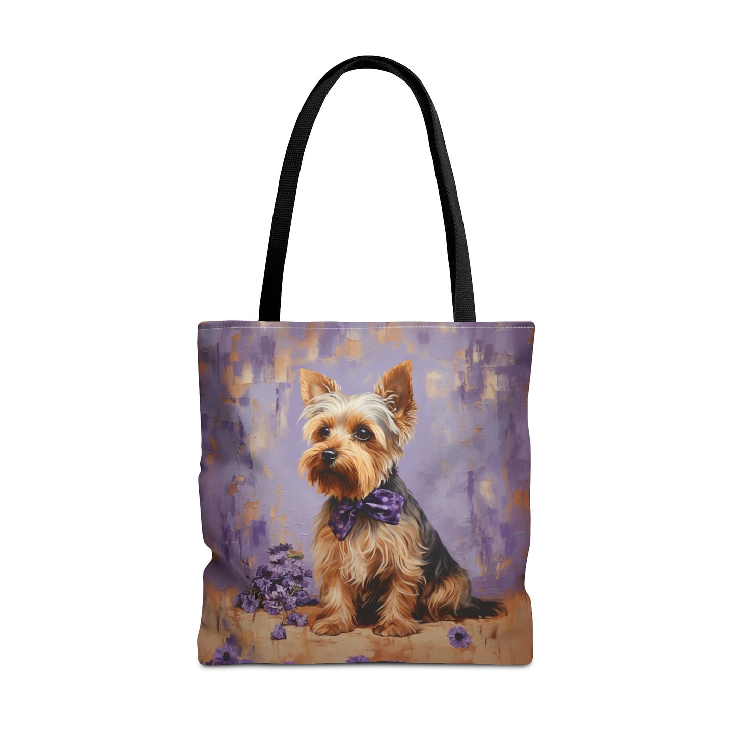 Yorkie Lavender Bliss Tote Bag, Artistic Eco-Friendly Gift for Dog Moms