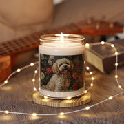 Cavapoo Soy Candle – Dog Lover Gift with Floral Vintage Design