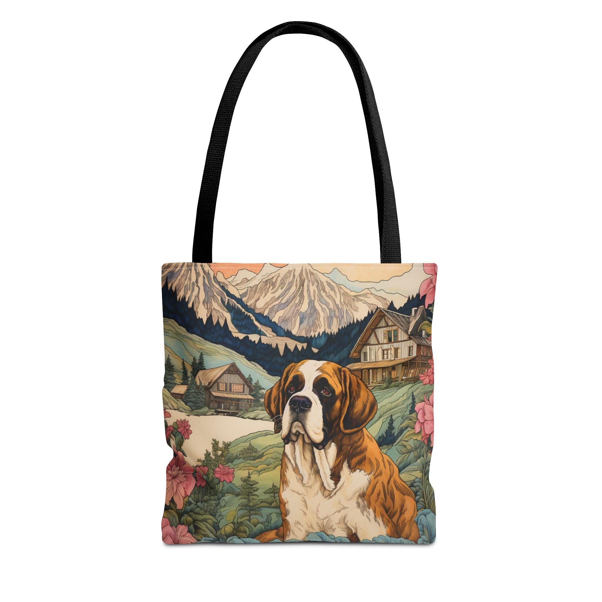 St. Bernard Scenic Swiss Alps Tote Bag, Eco-Friendly Nature Lover Gift