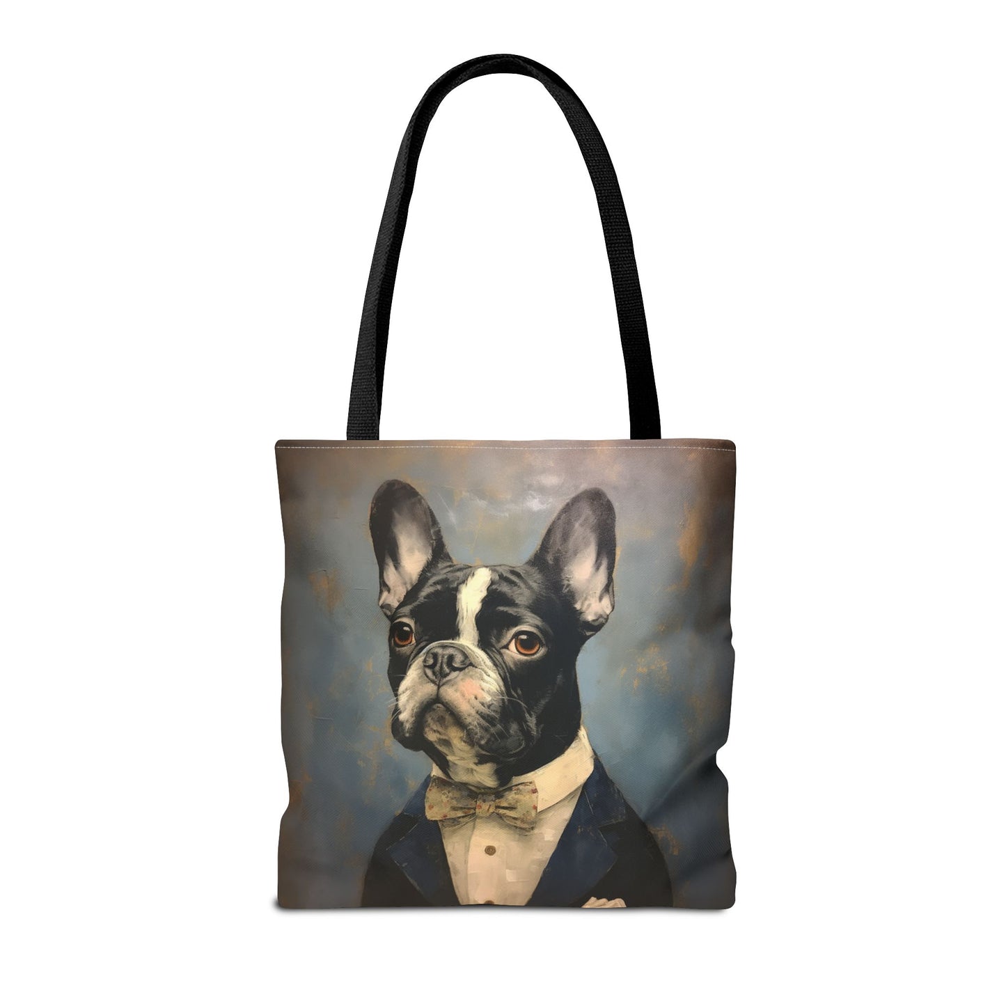 French Bulldog Aristocrat Canvas Tote Bag, Stylish Dog Lover Gift