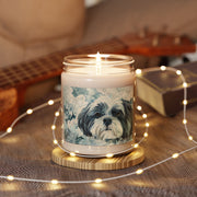 Shih Tzu Dog Candle - Vintage Art Soy Candle for Pet Lovers