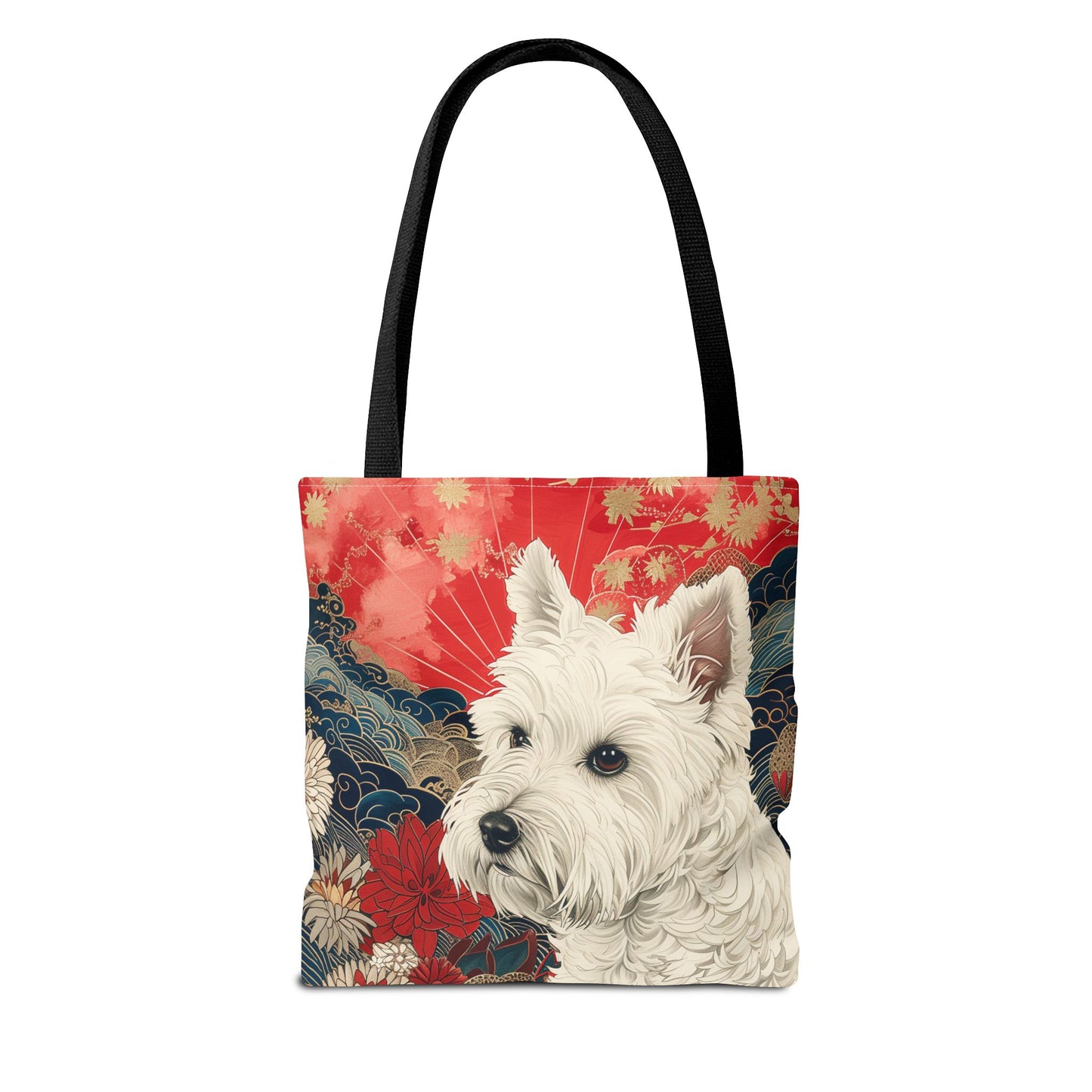 Westie Dream Tote Bag - Artistic Floral Canvas Gift for Dog Lovers - Darwin & Rose