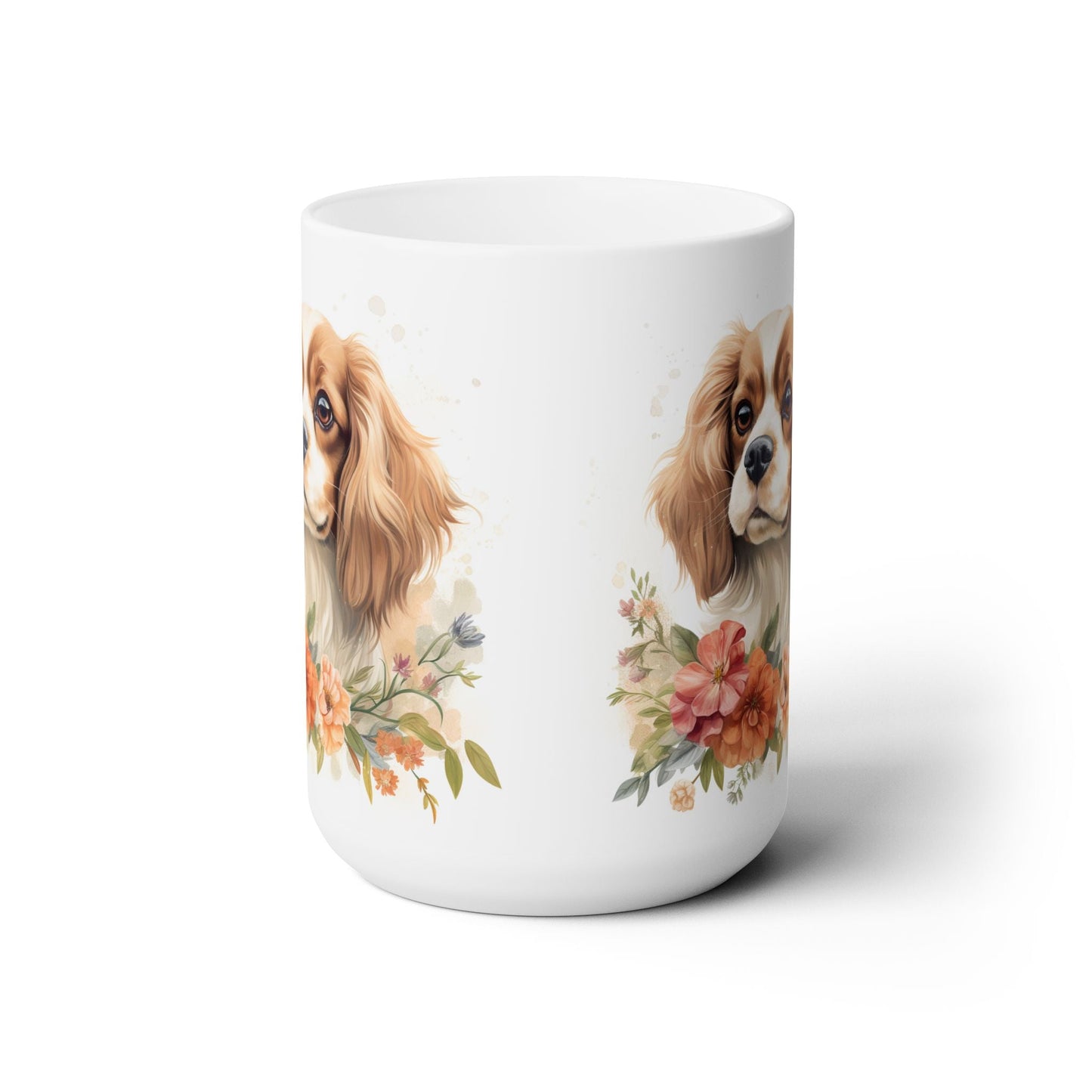 Cavalier King Charles Spaniel Mug – Floral Dog Lover Gift