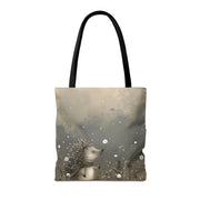 Whimsical Hedgehog Tote Bag with Dandelion Dreams - Eco-Friendly and Artistic