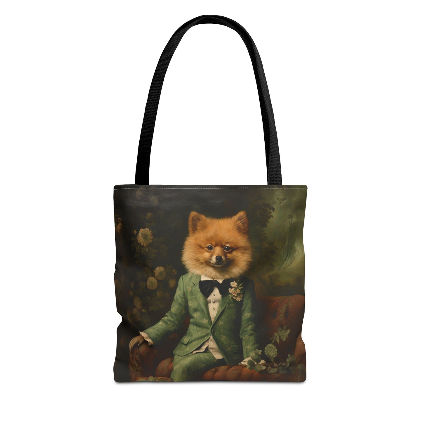 Regal Pomeranian Tote Bag, Eco-Friendly Canvas Art Shopper