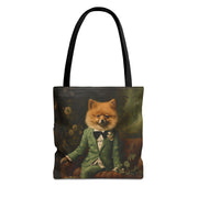 Regal Pomeranian Tote Bag, Eco-Friendly Canvas Art Shopper