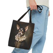 Aristocratic Chihuahua Tote Bag, Baroque Dog Art Accessory