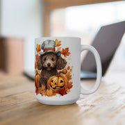 Poodle Halloween Coffee Mug - Fall Pumpkin Dog Lover Gift