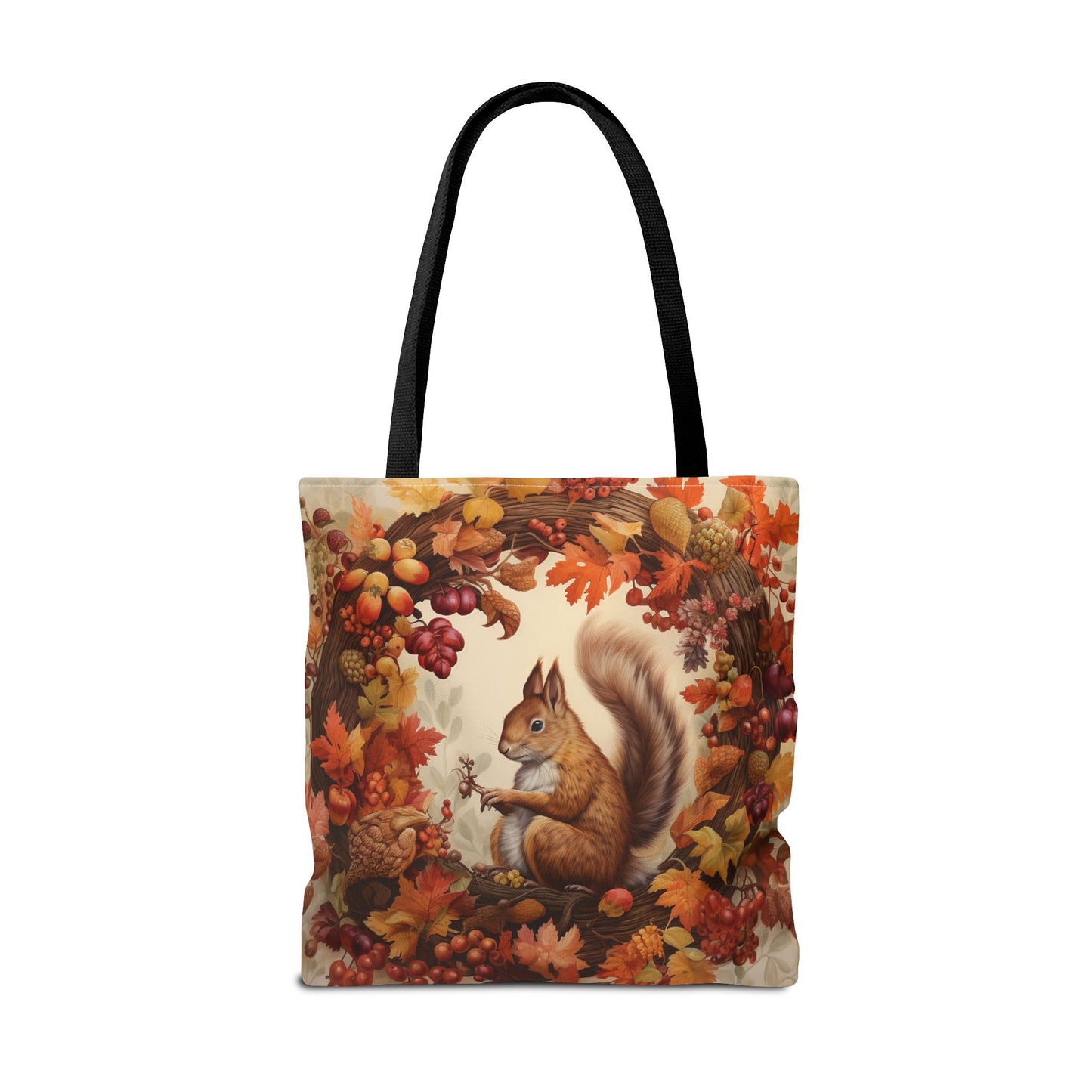 Autumn Harvest Squirrel Tote Bag - Eco-Friendly Canvas Gift