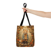 Vintage Autumn Fox Tote Bag - Eco-Friendly Reusable Canvas Bag