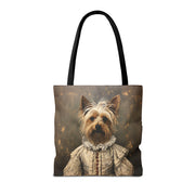 Regal Yorkshire Terrier Canvas Tote Bag, Perfect for Dog Lovers