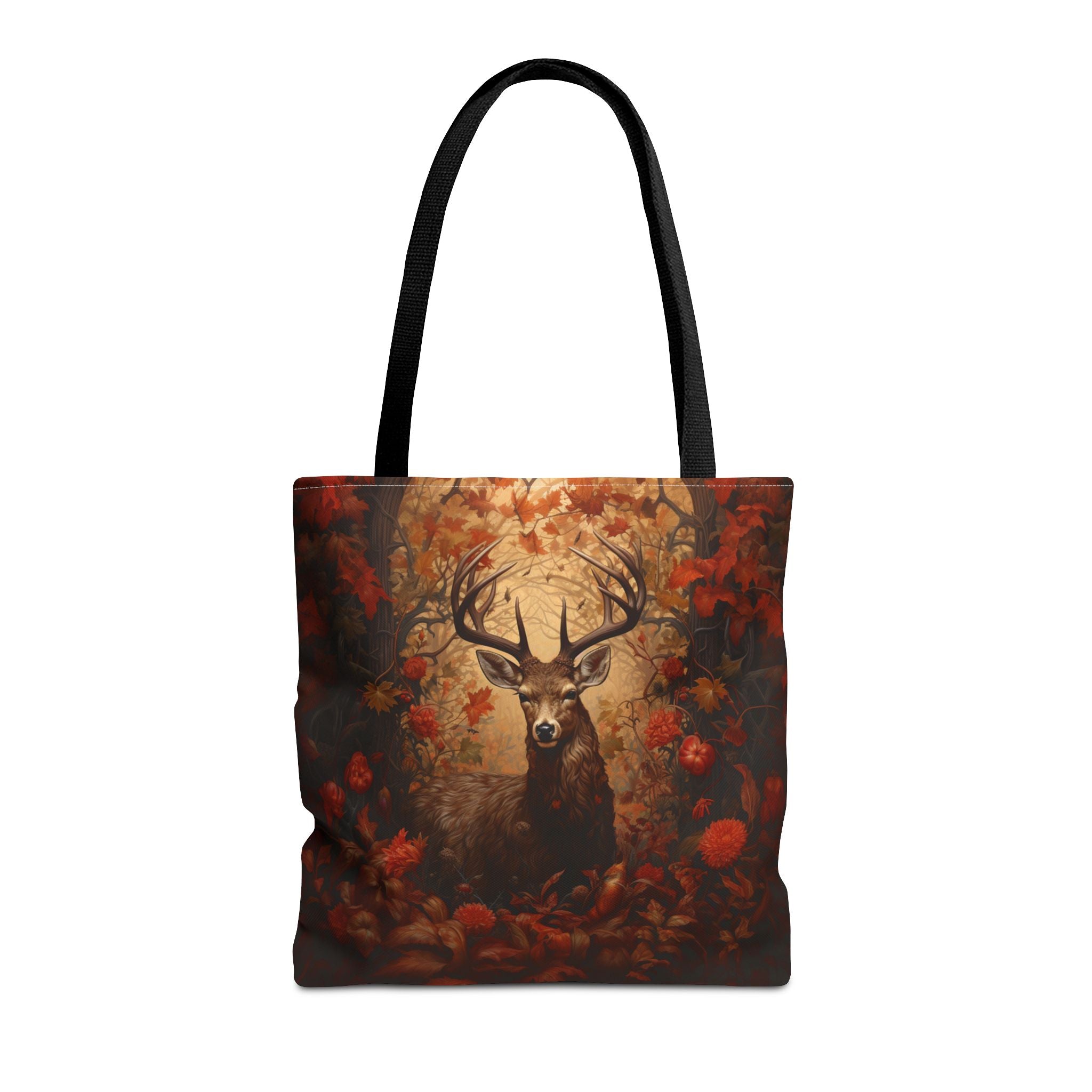 Majestic Autumn Stag Tote Bag, Eco-Friendly Fall Canvas Carryall