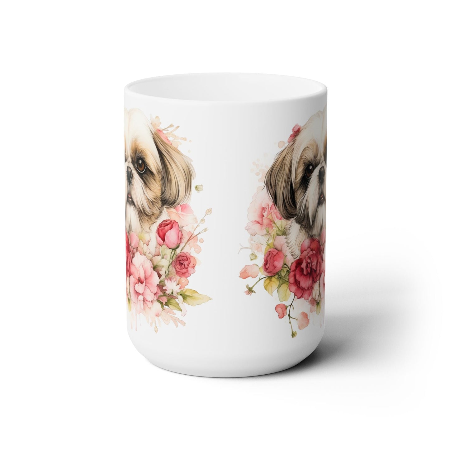 Shih Tzu Dreams Mug – Floral Dog Lover Coffee Cup