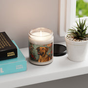 Rhodesian Ridgeback Floral Art Candle for Dog Lovers