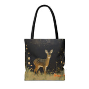 Whimsical Forest Deer Tote Bag, Nature Lover’s Canvas Market Bag